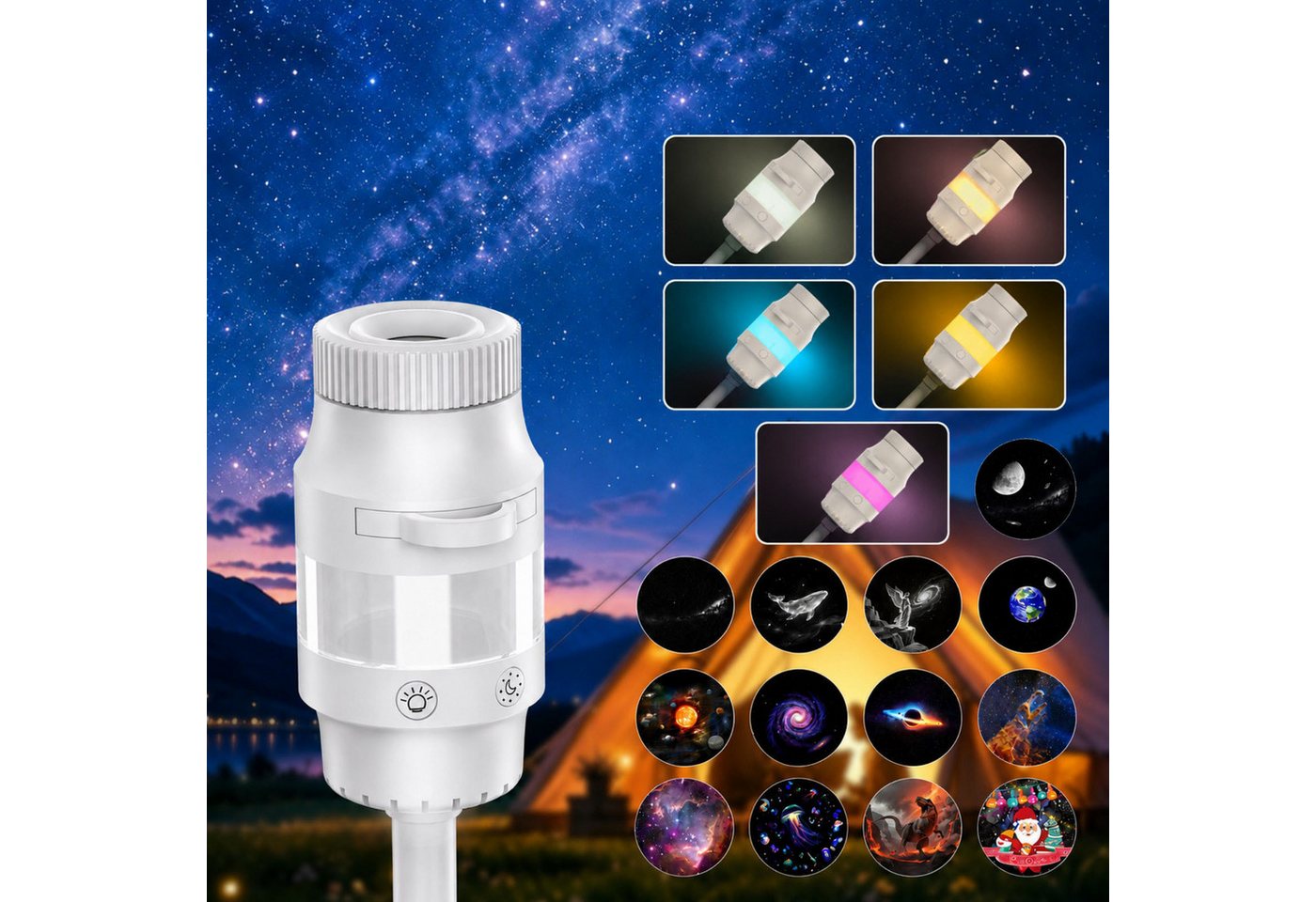 VIVIHEYDAY LED-Sternenhimmel Galaxy Projector Night Light, Sternenhimmel Projektor, für Auto, Schlafzimmer, Nachtlicht Sternenhimmel Galaxy Projektor, Geschenke – Bild 3 von 5