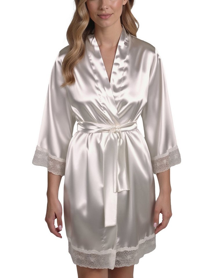 Vivisence Damenbademantel 5032, Polyester, mit Gürtel – Bild 2 von 5