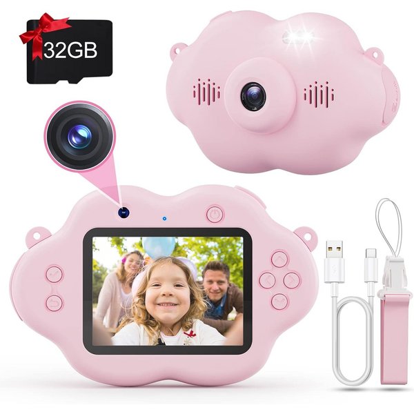 Vivitar 20MP mit 1080P HD Video, 2,4 Zoll IPS Bildschirm, Duale Front Kinderkamera (20 MP, inkl. Digitalkamera für Kinder, Lern, Spielkamera mit Selfie Video fu