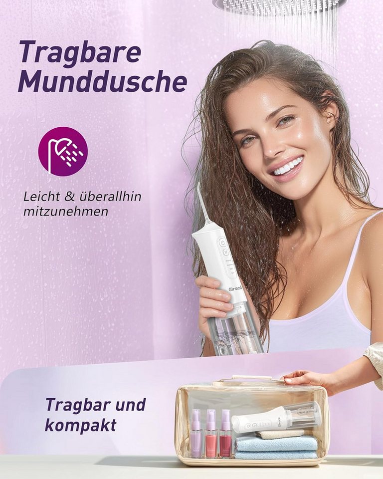 Vivitar Munddusche Kabellos mit 300-ml-Wassertank, 4 Modi, USB-C-Akku 2000 mAh, einschließlich Druckeinstellung 20 – 140 PSI, IPX7 wasserdicht – Bild 3 von 5