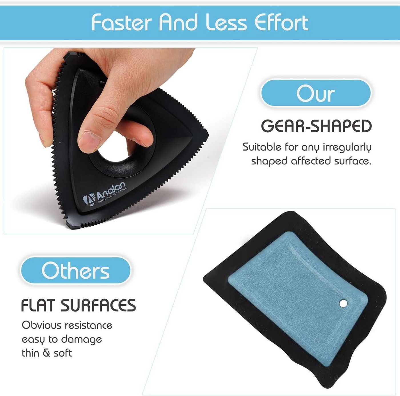 Vivitar Tierhaarentferner effizientere Tierhaarentfernung mit innovativem, dreieckigem Design, Teppich, Auto, Möbel, Kleidung, Bettwäsche, (Ideal für die Entfer – Bild 5 von 5