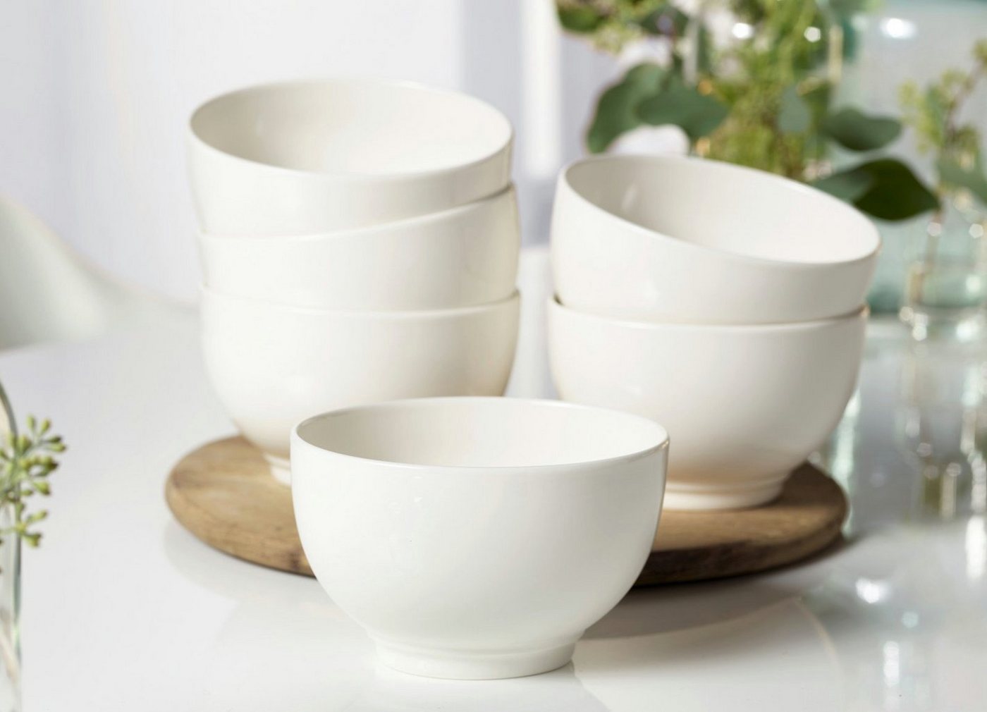 vivo Villeroy & Boch Group Geschirr-Set Basic White Bol Set 6tlg, Porzellan – Bild 2 von 2