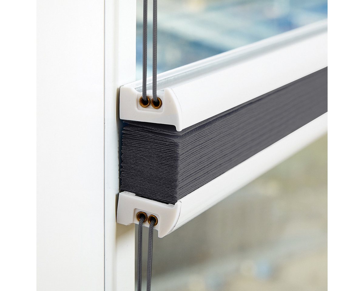 Vkele Plissee Ohne Bohren Klemmfix, Easyfix verspannt Faltrollo mit Klemmträger, Klemmträger, Sonnenschutz und Sichtschutz, Jalousie für Fenster & Tür – Bild 4 von 5