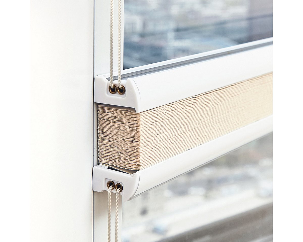 Vkele Plissee Ohne Bohren Klemmfix, Easyfix verspannt Faltrollo mit Klemmträger, Klemmträger, Sonnenschutz und Sichtschutz, Jalousie für Fenster & Tür – Bild 3 von 5