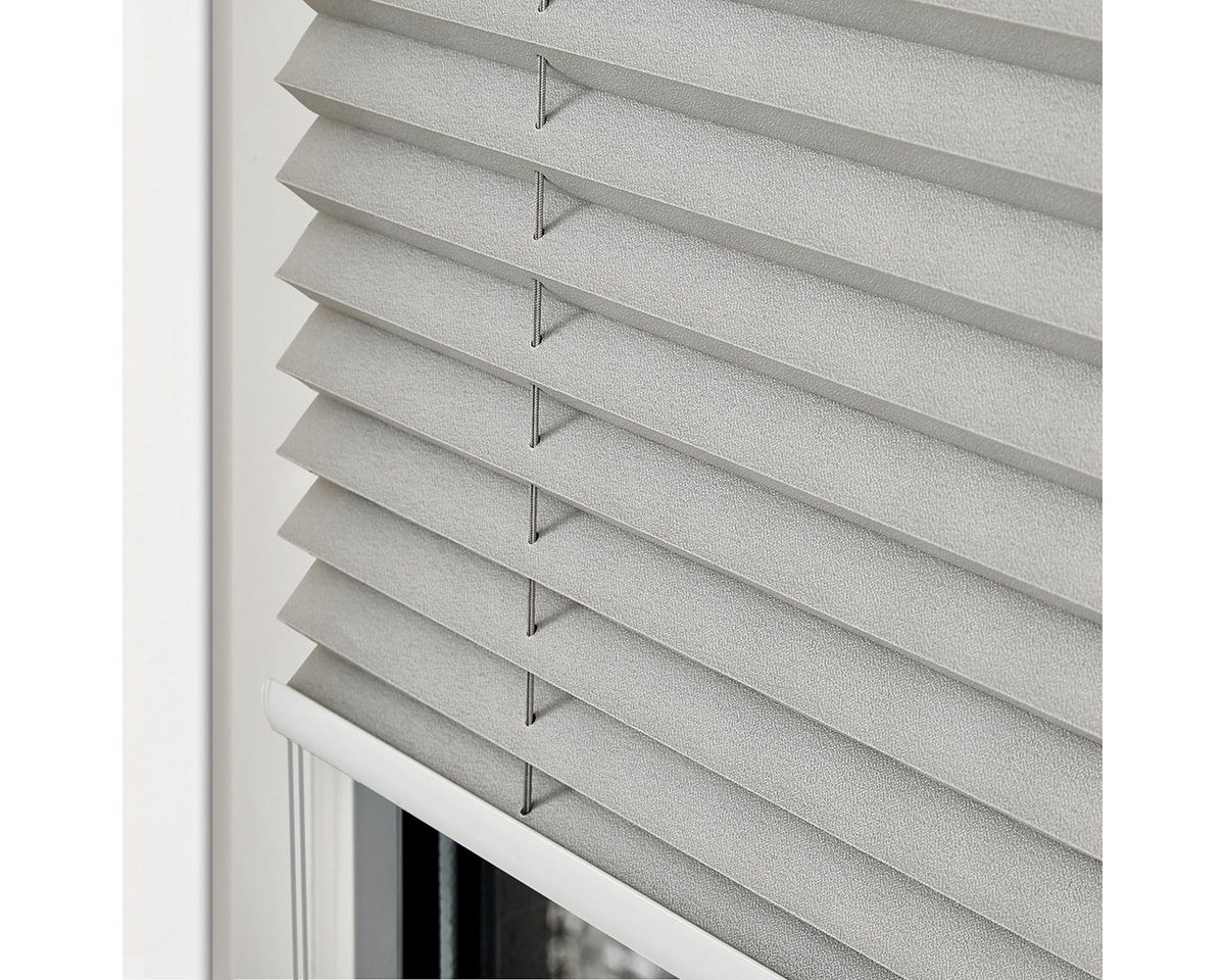 Vkele Plissee Ohne Bohren Klemmfix, Easyfix verspannt Faltrollo mit Klemmträger, Klemmträger, Sonnenschutz und Sichtschutz, Jalousie für Fenster & Tür – Bild 2 von 5