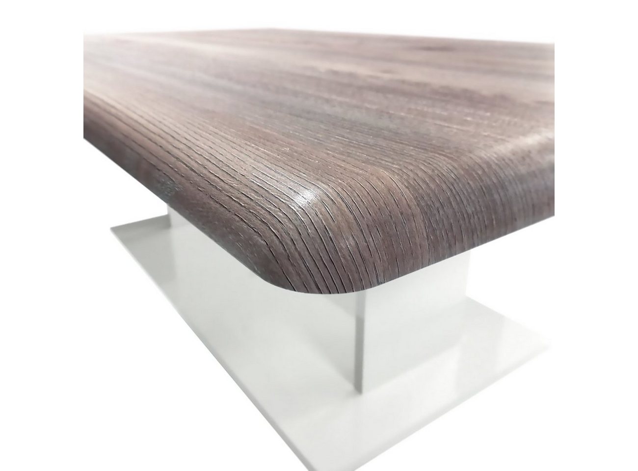 Vladon Couchtisch Mono (Wohnzimmertisch, mit Ablageboden), Weiß matt (120 x 40 x 70) – Bild 4 von 5