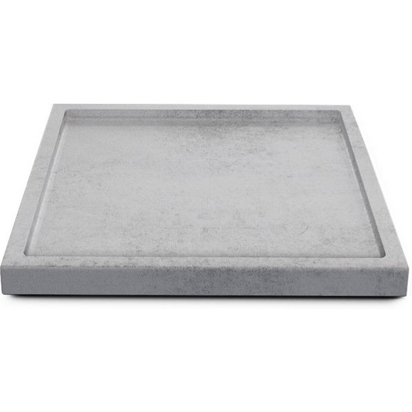 Vladon Dekoschale Maya (moderne Dekorationsschale, eckig), Beton Oxid-Optik (20 x 1,8 x 20 cm)