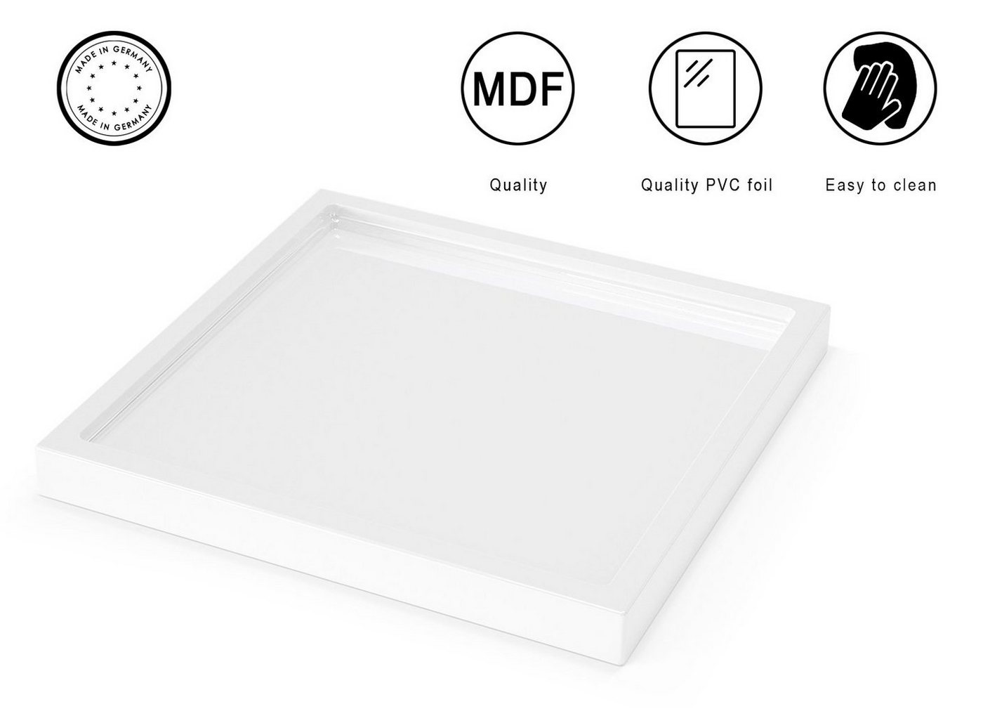 Vladon Dekoschale Maya (moderne Dekorationsschale, eckig), Beton Oxid-Optik (20 x 1,8 x 20 cm) – Bild 4 von 5