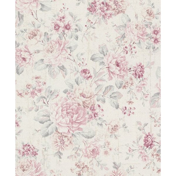 Rasch Vliestapete Rasch Selection, Floral, rosa creme 516029