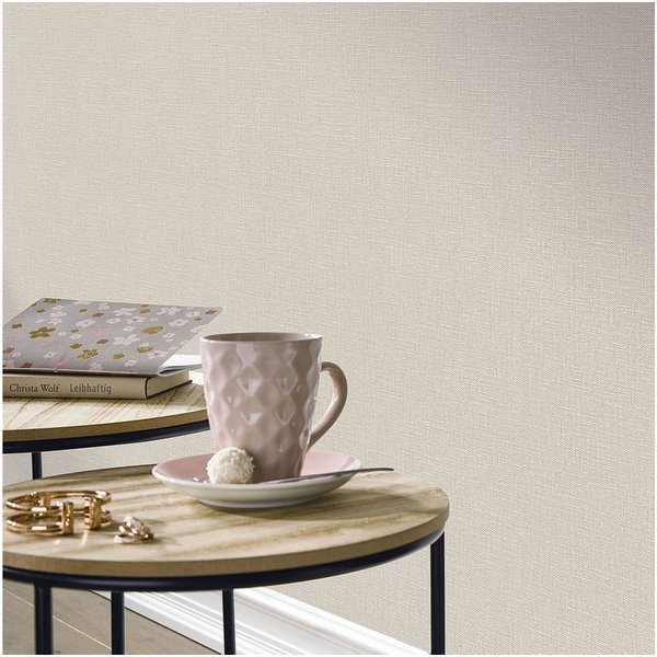 Erismann Vliestapete Uni Textiloptik Struktur Modern Beige Creme 10463-32 Opus Erismann