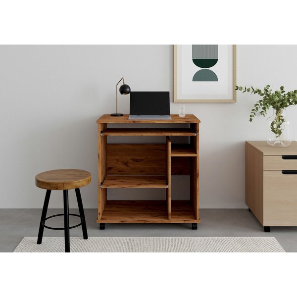 VOGL Möbelfabrik Computertisch Compi, PC-Tisch mit Tastaturauszug, platzsparend, Breite 72 oder 90 cm