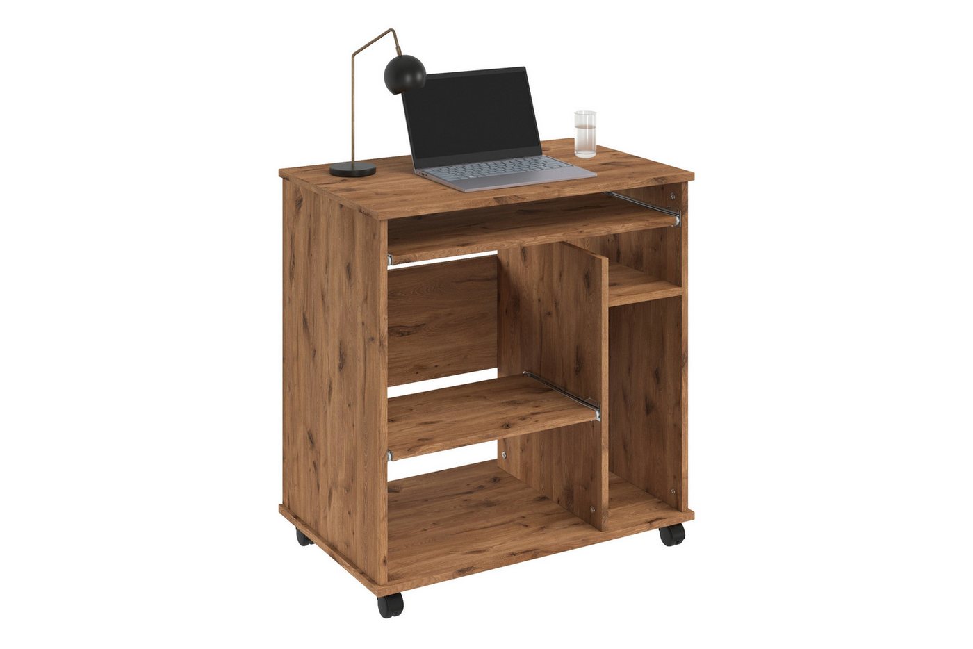 VOGL Möbelfabrik Computertisch Compi, PC-Tisch mit Tastaturauszug, platzsparend, Breite 72 oder 90 cm – Bild 3 von 5