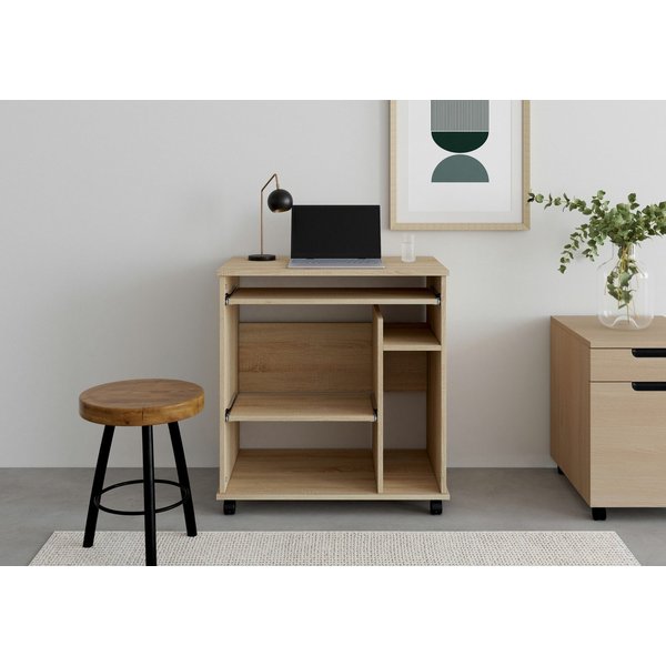 VOGL Möbelfabrik Computertisch Compi, PC-Tisch mit Tastaturauszug, platzsparend, Breite 72 oder 90 cm
