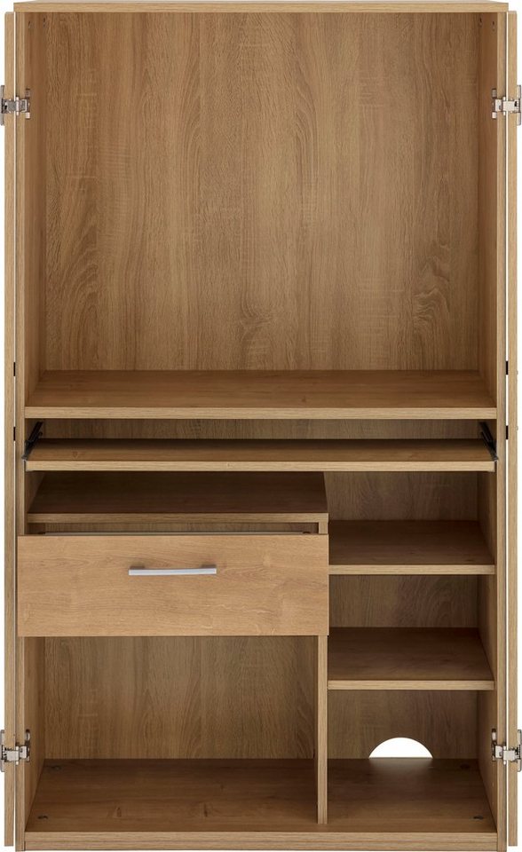 VOGL Möbelfabrik PC-Schrank Nick, Sekretär, Maße 80x50x138 cm, Made in Germany – Bild 4 von 5