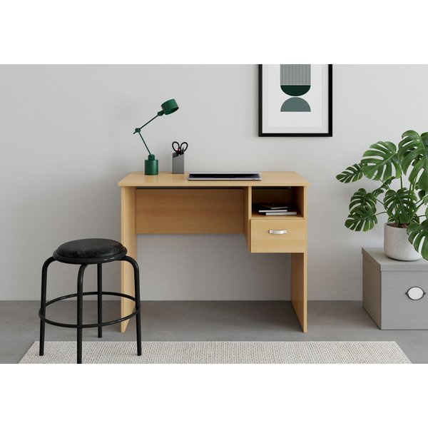 VOGL Möbelfabrik Schreibtisch Flo, Schülerschreibtisch auch mit Tastaturauszug erhältlich, Breite 91 cm