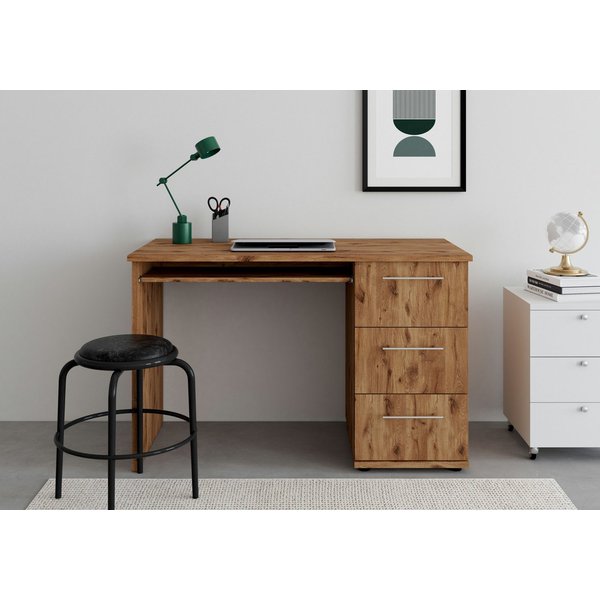 VOGL Möbelfabrik Schreibtisch Tobi, mit 3 Schubkästen, optional mit Tastaturauszug, Breite 115 cm