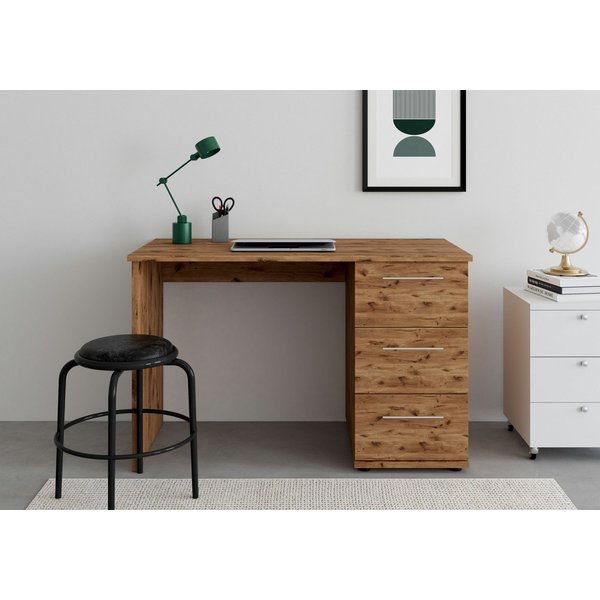 VOGL Möbelfabrik Schreibtisch Tobi, mit 3 Schubkästen, optional mit Tastaturauszug, Breite 115 cm