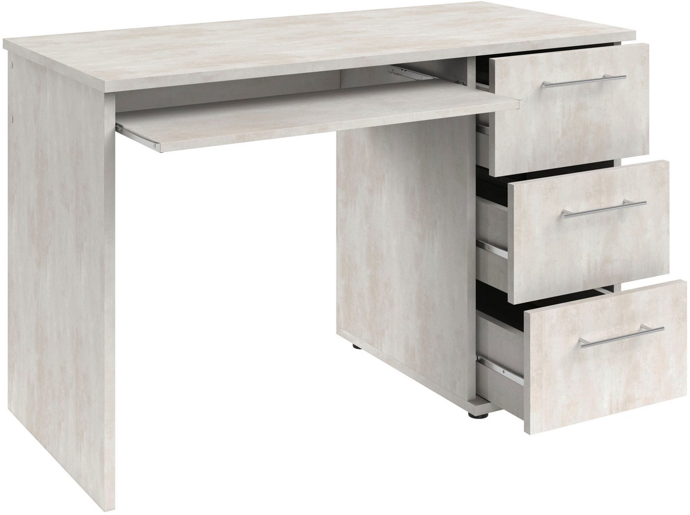 VOGL Möbelfabrik Schreibtisch Tobi, mit 3 Schubkästen, optional mit Tastaturauszug, Breite 115 cm – Bild 5 von 5