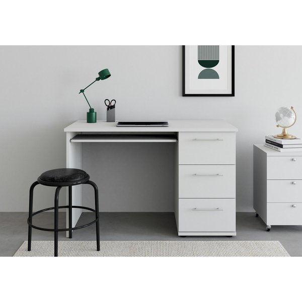 VOGL Möbelfabrik Schreibtisch Tobi, mit 3 Schubkästen, optional mit Tastaturauszug, Breite 115 cm