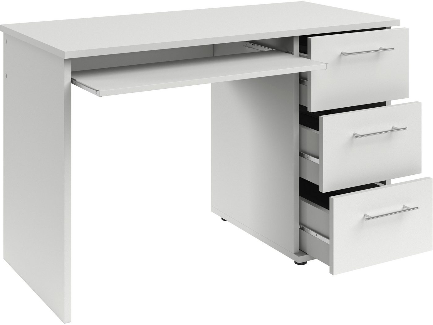 VOGL Möbelfabrik Schreibtisch Tobi, mit 3 Schubkästen, optional mit Tastaturauszug, Breite 115 cm – Bild 5 von 5