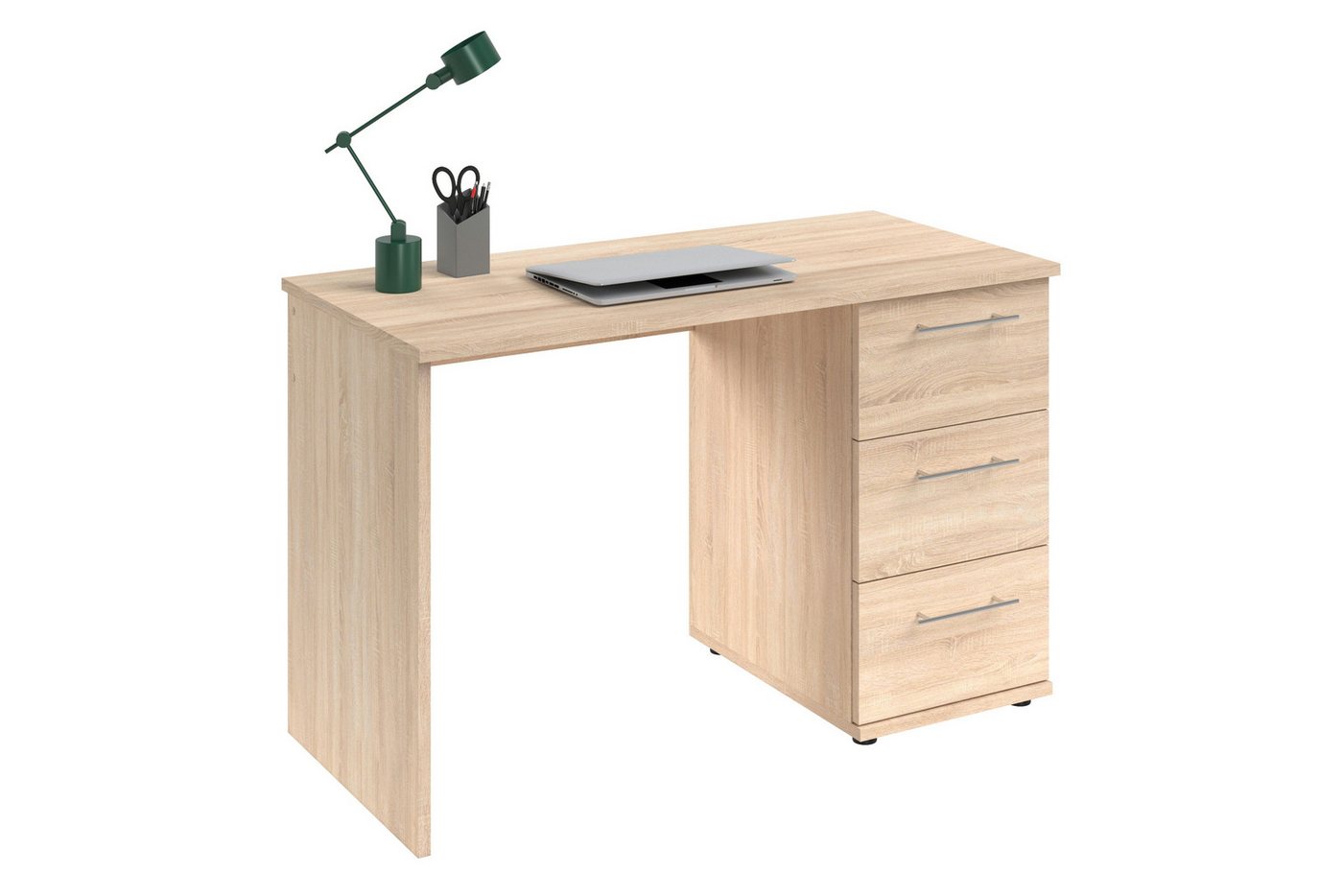 VOGL Möbelfabrik Schreibtisch Tobi, mit 3 Schubkästen, optional mit Tastaturauszug, Breite 115 cm – Bild 3 von 5