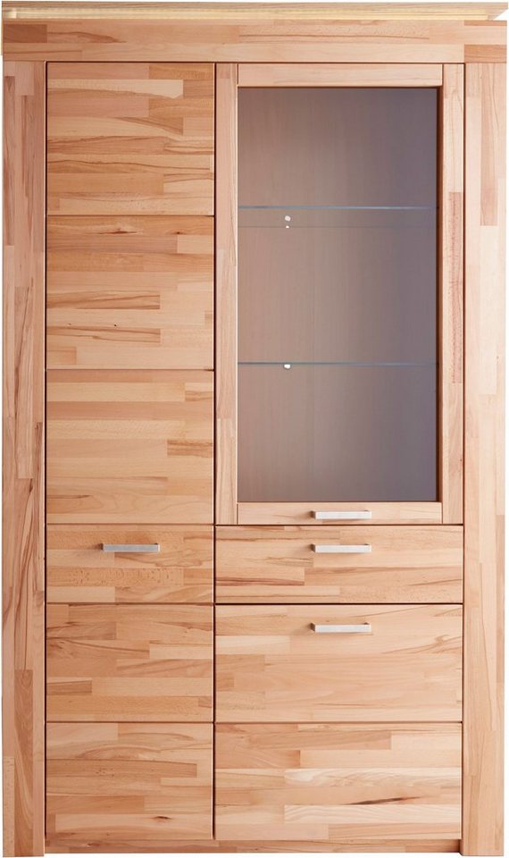 VOGL Möbelfabrik Vitrine Höhe 209 cm, Breite 122 cm mit viel Stauraum, teilmassiv – Bild 2 von 5