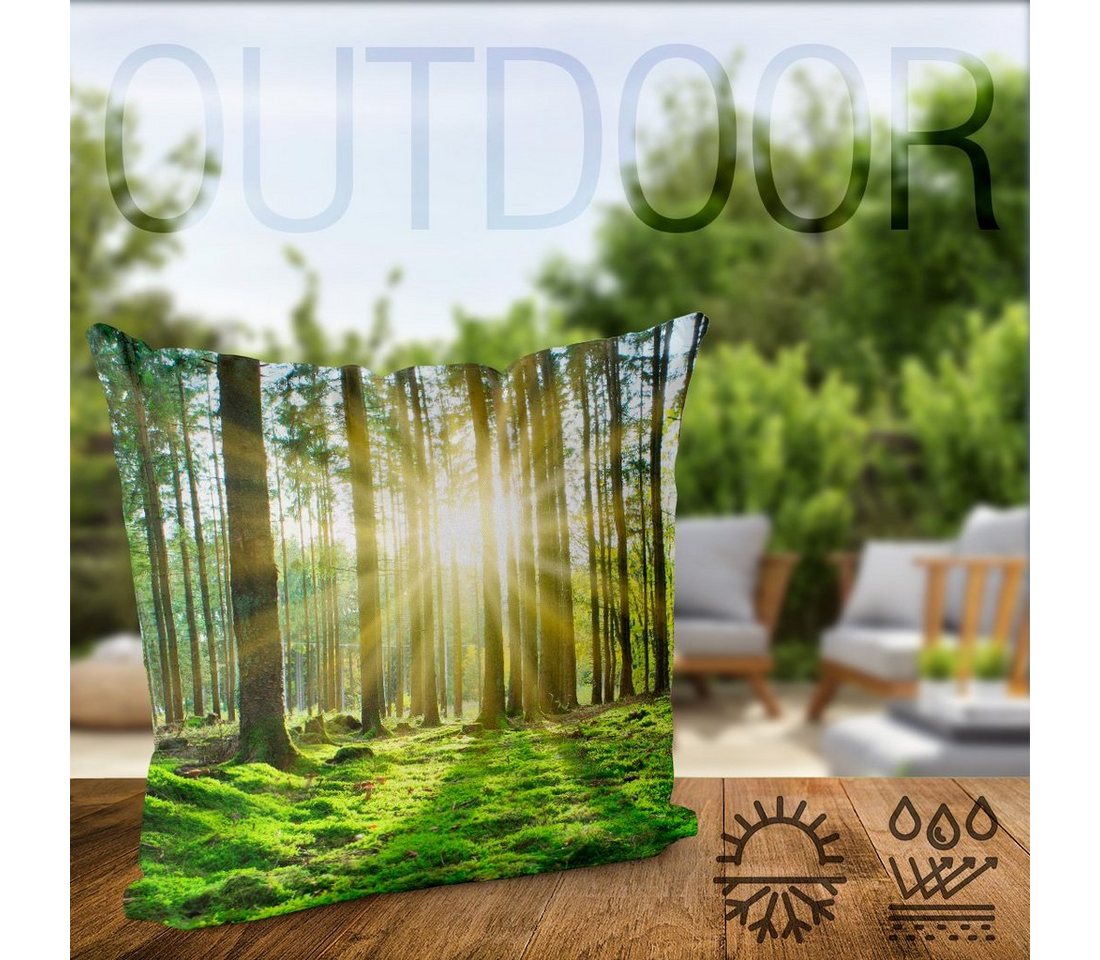 VOID Kissenbezug, (1 Stück), Sonne Wald Forst Bäume wald landschaft sonne lichtung natur landschaf – Bild 4 von 5
