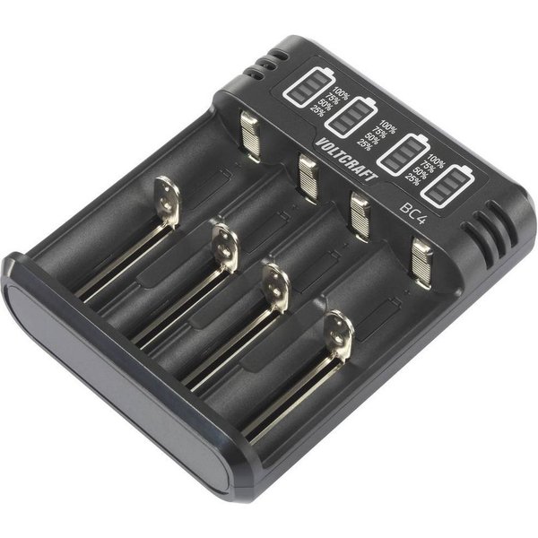 VOLTCRAFT Rundzellen-Ladegerät Li-Ion, NiMH, Micro(AAA), Mignon (AA VC-14263380 Rundzellen-Lader (Erhaltungsladung)