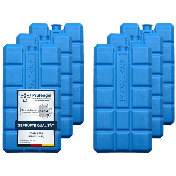 VonBueren Kühlakku Set, 200 g, 8,1 x 15,2 x 2,2 cm, blau