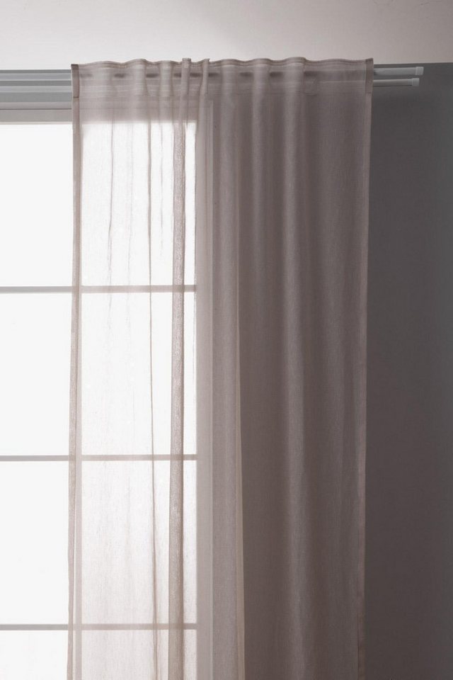 Vorhang KIM, Verd. Schlaufen, Sandfarben, L 245 x B 135 cm (1 St), verdeckte Schlaufen, blickdicht, Polyester – Bild 3 von 5