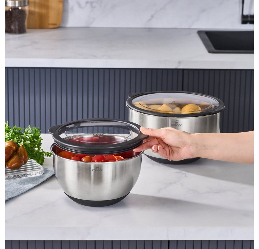 Karaca Vorratsdose Karaca Mixmaster 2-teiliges Mixset, Inox – Bild 2 von 5