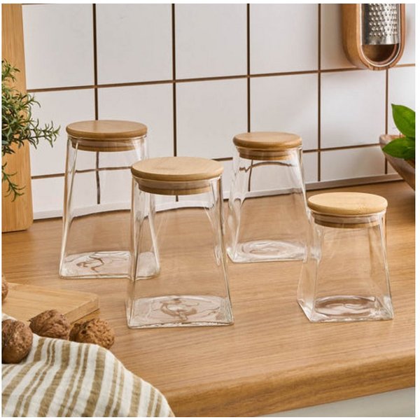 Karaca Vorratsdose Karaca Prism, 4-Teiliges Vorratsdosen Set