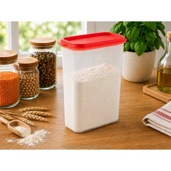 TUPPERWARE Vorratsdose Tupperware Eidgenosse 2,3 l – Vorratsbehälter mit rotem Deckel