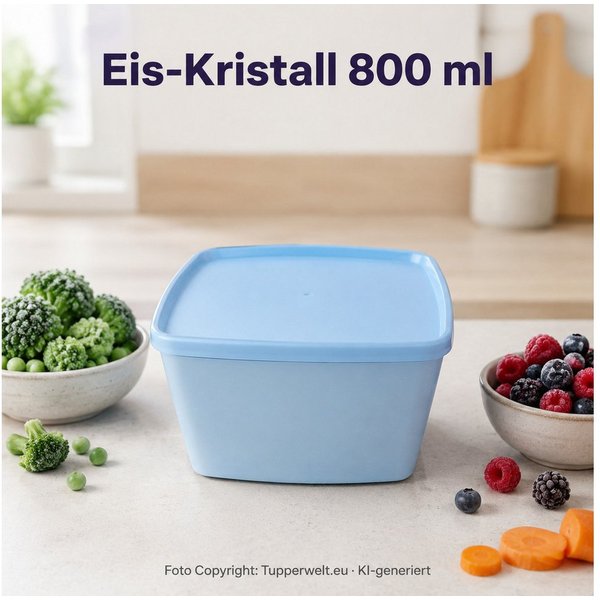 TUPPERWARE Vorratsdose TUPPERWARE Gefrier-Behälter 800 ml Hellblau Eiskristall