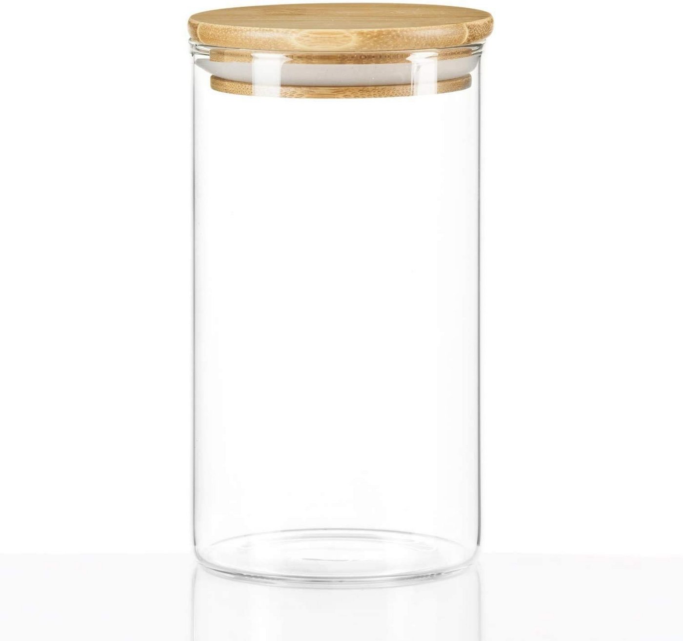 Dimono Vorratsglas DIMONO Vorratsglas mit Bambusdeckel – Borosilikatglas Aufbewahrung, Borosilikatglas, (Glasbehälter), Aufbewahrungsglas – Bild 2 von 5