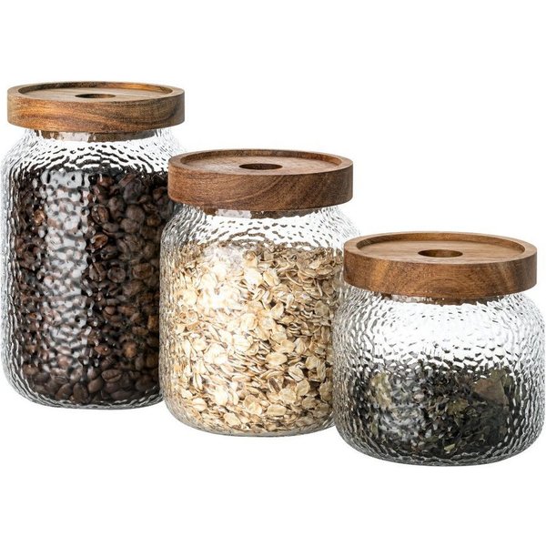 Mulex Vorratsglas Mulex Aufbewahrungsgläser Set Visby, Borosilikatglas, (Set, 3-tlg), hochwertige Vorratsgläser inkl. Deckel von Mulex