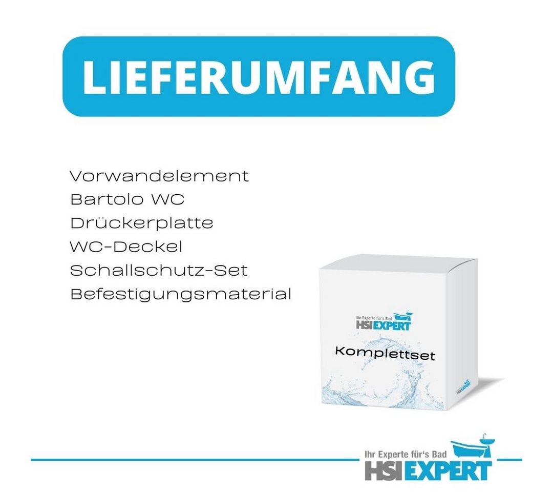 GEBERIT Vorwandelement WC Geberit Vorwandelement Bartolo WC Drückerplatte weiß Komplettset, Spar-Set – Bild 2 von 5