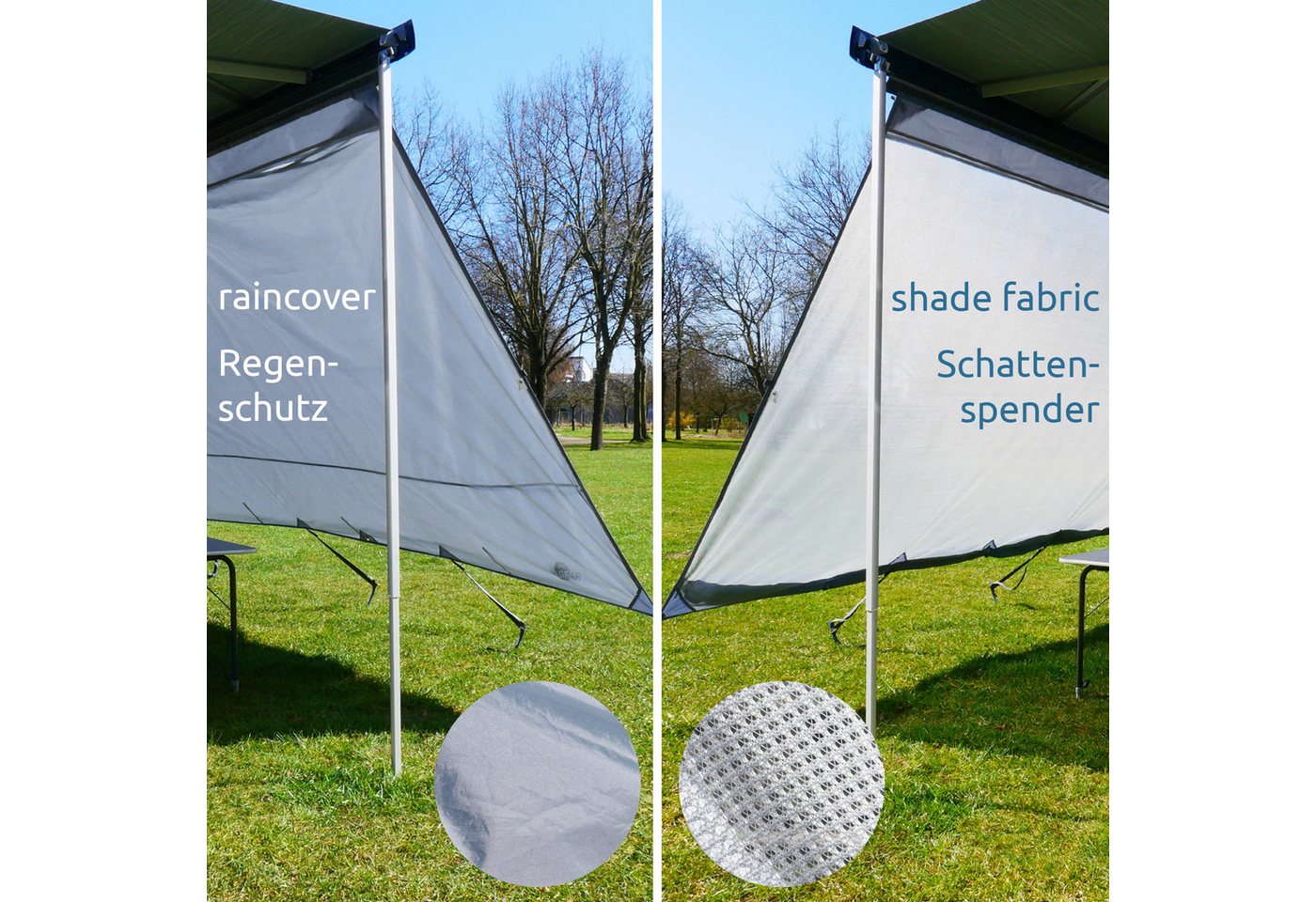 yourGEAR Vorzelt yourGEAR Sun + Rain Blocker 3,7x2m Vorderwand Markise, Personen: 0 – Bild 4 von 5