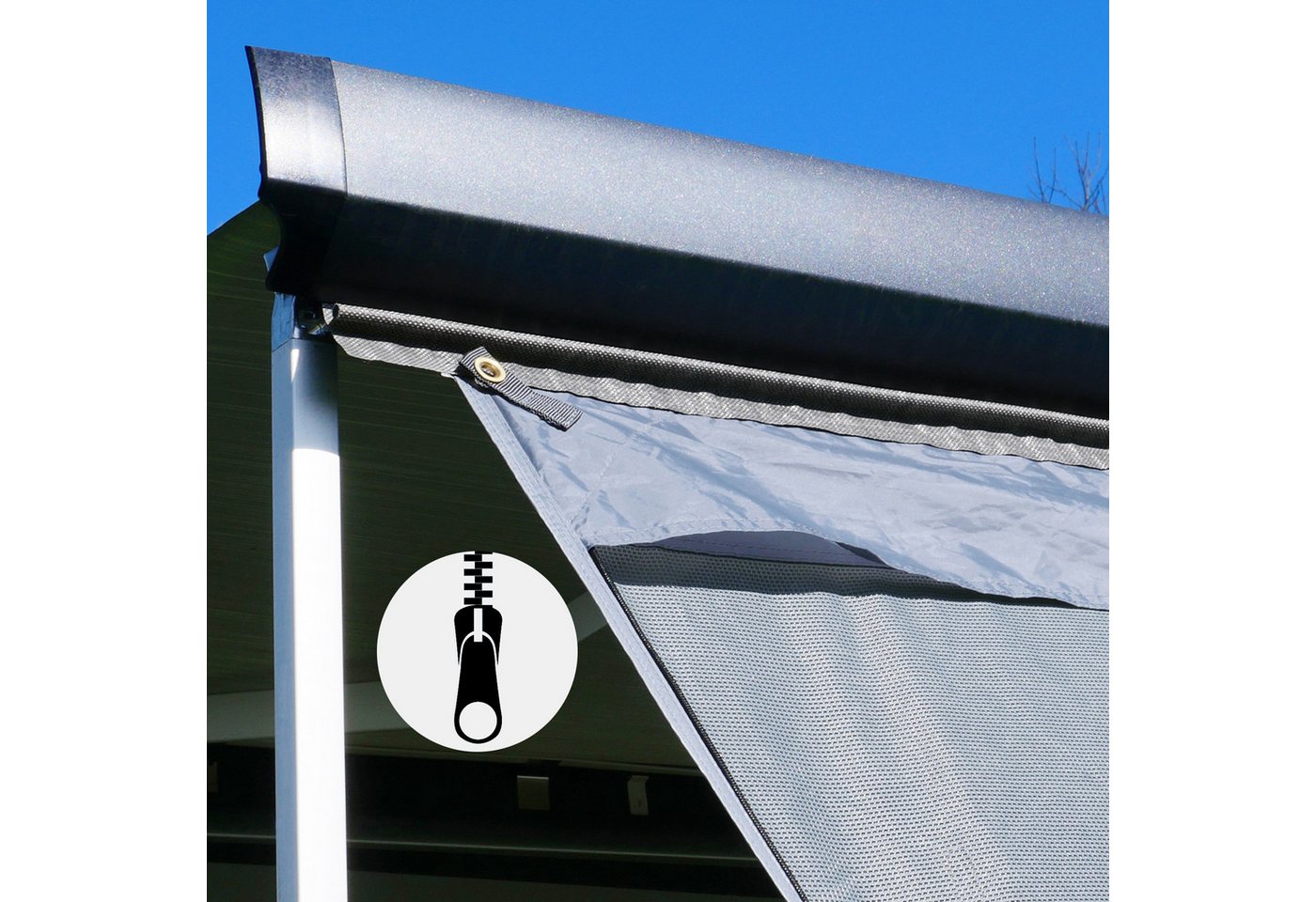yourGEAR Vorzelt yourGEAR Sun + Rain Blocker 3,7x2m Vorderwand Markise, Personen: 0 – Bild 5 von 5