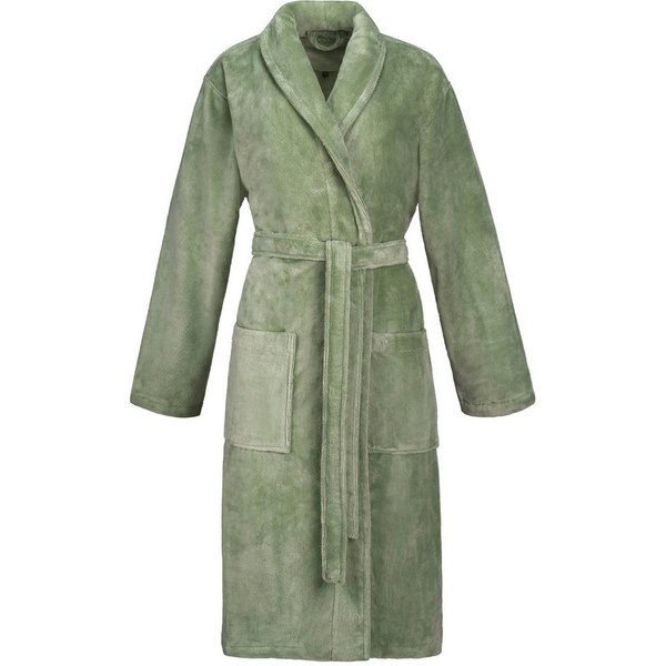 Vossen Bademantel Pico, ideal für Sauna & Spa, Hotelbademantel, Morgenmantel, Langform, Baumwoll-Mix, Schalkragen, Gürtel, Schalkragen