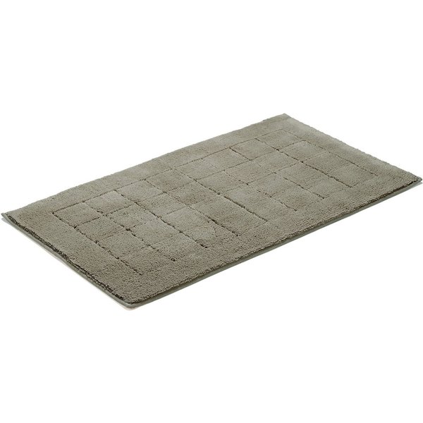 Vossen Badematte Exclusive, Höhe 20 mm, rutschhemmend beschichtet, fußbodenheizungsgeeignet, Baumwolle, rechteckig, Badteppich, Uni-Farben, Karo Muster, Hoch-Ti