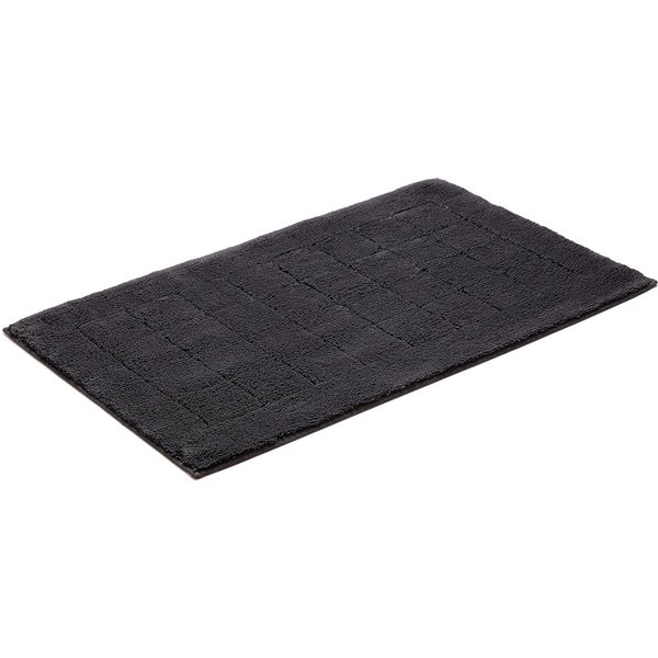 Vossen Badematte Exclusive, Höhe 20 mm, rutschhemmend beschichtet, fußbodenheizungsgeeignet, Baumwolle, rechteckig, Badteppich, Uni-Farben, Karo Muster, Hoch-Ti