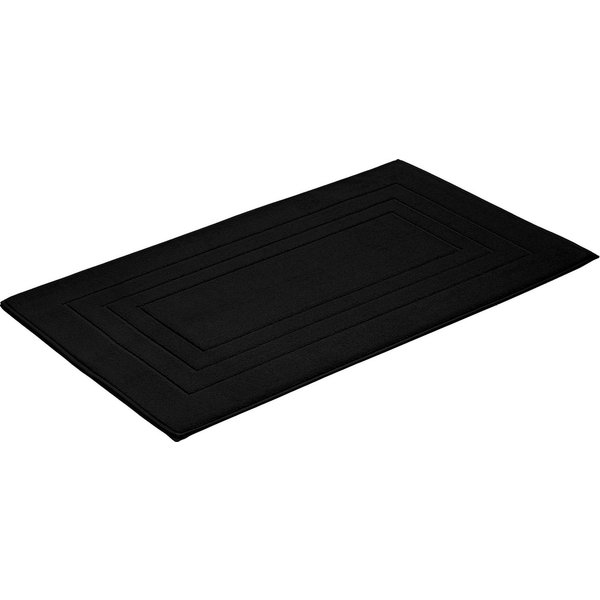 Vossen Badematte Feeling, Höhe 10 mm, beidseitig nutzbar, fußbodenheizungsgeeignet, Baumwolle, quadratisch, Badteppich, Uni-Farben, mit Bordüre, Hoch-Tief Effek
