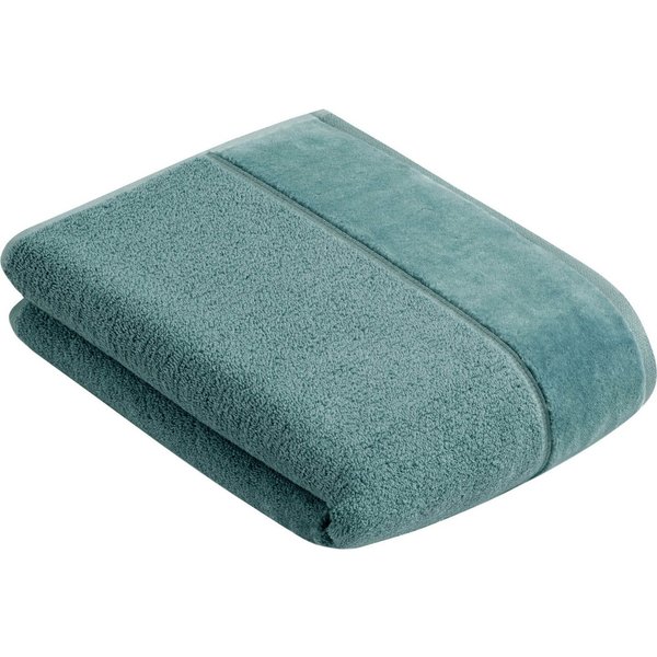 Vossen Badetuch Pure, Frottier (1-St), Baumwolle & VEGAN, mit eleganter Veloursbordüre