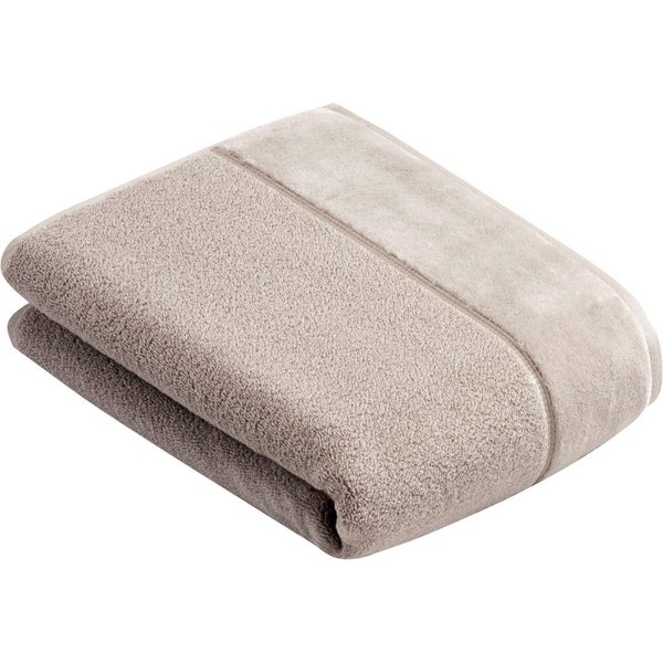 Vossen Badetuch Pure, Frottier (1-St), Baumwolle & VEGAN, mit eleganter Veloursbordüre