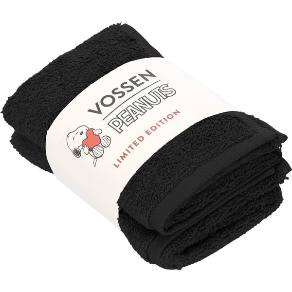 Vossen Gästehandtücher SLEEPY SNOOPY, Frottier (2-St), mit Veloursbordüren und Snoopy Stick