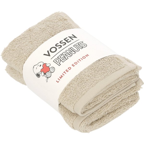 Vossen Gästehandtücher SLEEPY SNOOPY, Frottier (2-St), mit Veloursbordüren und Snoopy Stick