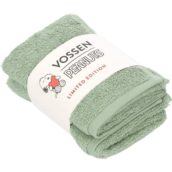 Vossen Gästehandtücher SLEEPY SNOOPY, Frottier (2-St), mit Veloursbordüren und Snoopy Stick