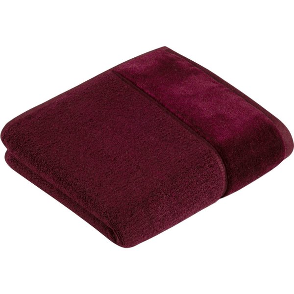 Vossen Handtuch Pure, Webfrottier (1-St), Baumwolle & VEGAN, mit eleganter Veloursbordüre