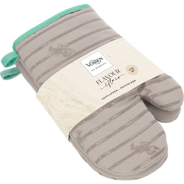 Vossen Topfhandschuhe Scandi Cook, mit Silikonbeschichtung im Lobster-Design, Hitzebeständig bis 250°